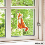 Orange Cat Looking Up - Životinje - Majica