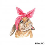 Rabbit With a Bow - Životinje - Nalepnica