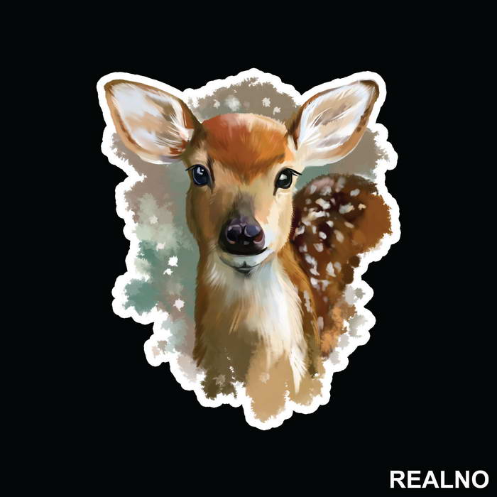 Deer Portrait - Životinje - Nalepnica