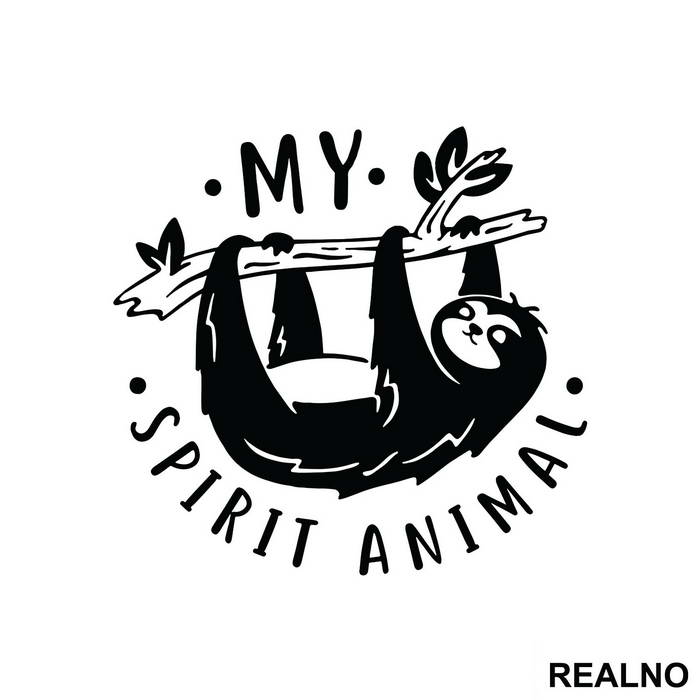 My Spirit Animals Sloth - Životinje - Nalepnica