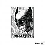 Head Portrait - Wolverine - Nalepnica