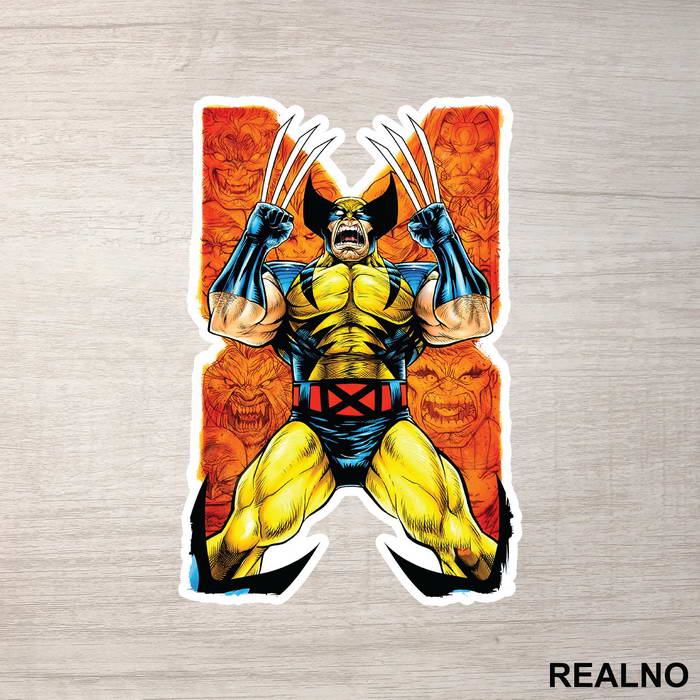 Rage X-Men - Wolverine - Nalepnica