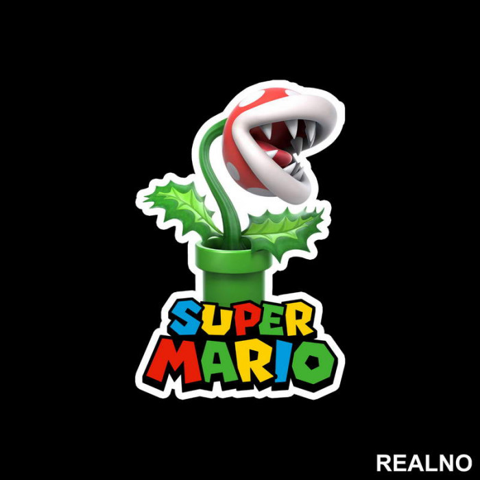 Biljka pirana - Super Mario - Nalepnica
