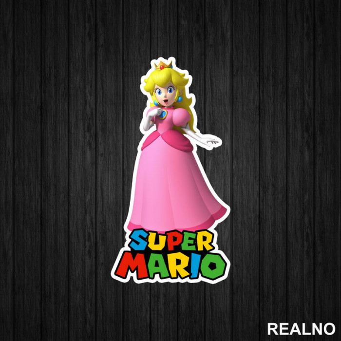 Princeza Breskvica - Princess Peach - Super Mario - Nalepnica