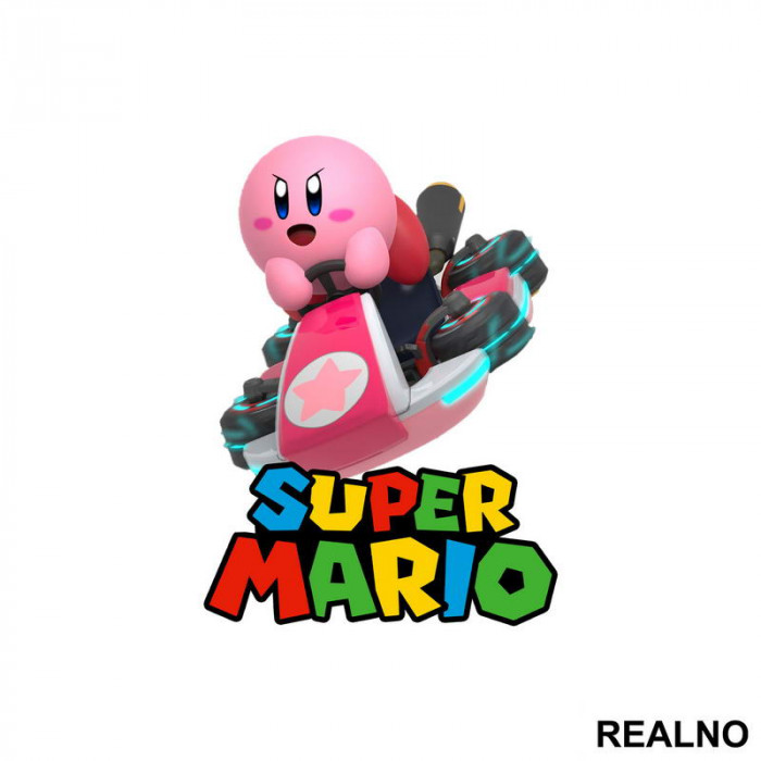 Kirbi vozi karting - Kirby - Super Mario - Nalepnica