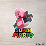 Kirbi vozi karting - Kirby - Super Mario - Nalepnica