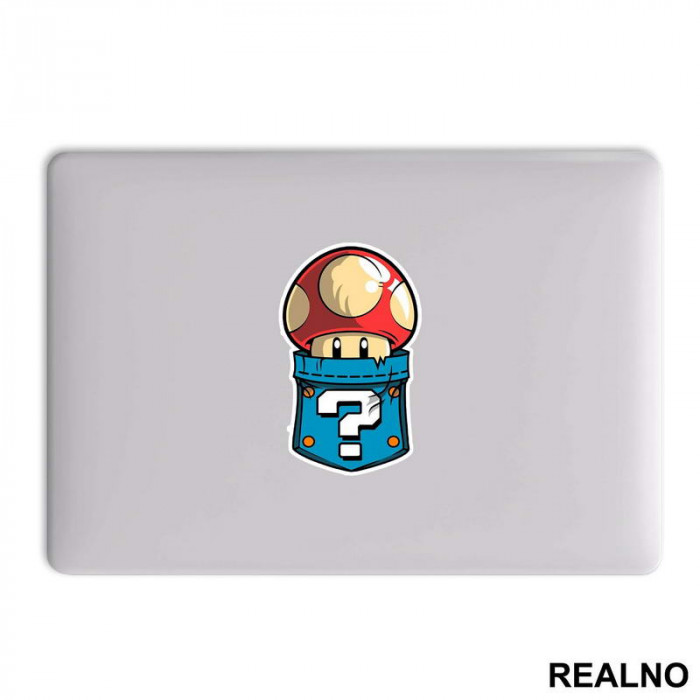 Pečurkica u džepu - Super Mario - Nalepnica