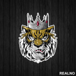 Head Tiger With Silver Crown - Tigar - Životinje - Nalepnica
