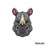 Angry Head Rhinoceros - Nosorog - Životinje - Nalepnica Angry Head Rhinoceros - Nosorog - Životinje - Nalepnica