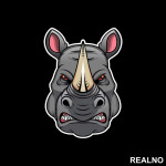 Angry Head Rhinoceros - Nosorog - Životinje - Nalepnica Angry Head Rhinoceros - Nosorog - Životinje - Nalepnica