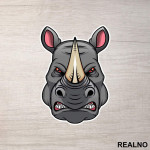 Angry Head Rhinoceros - Nosorog - Životinje - Nalepnica Angry Head Rhinoceros - Nosorog - Životinje - Nalepnica