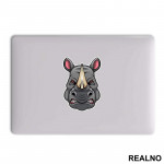 Angry Head Rhinoceros - Nosorog - Životinje - Nalepnica Angry Head Rhinoceros - Nosorog - Životinje - Nalepnica