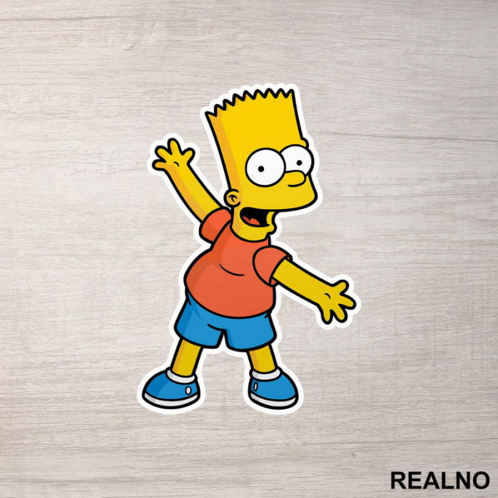 Srećni Bart - The Simpsons - Simpsonovi - Nalepnica
