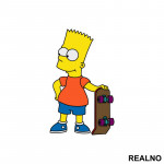 Bart Sa Skejtom - The Simpsons - Simpsonovi - Nalepnica