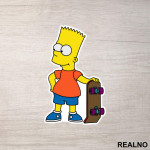 Bart Sa Skejtom - The Simpsons - Simpsonovi - Nalepnica