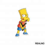 Bart Sa Praćkom - The Simpsons - Simpsonovi - Nalepnica