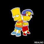 Bart i Milhaus - Prijatelji - Simpsonovi - Nalepnica
