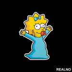 Maggie - Megi - Portret - The Simpsons - Simpsonovi - Nalepnica