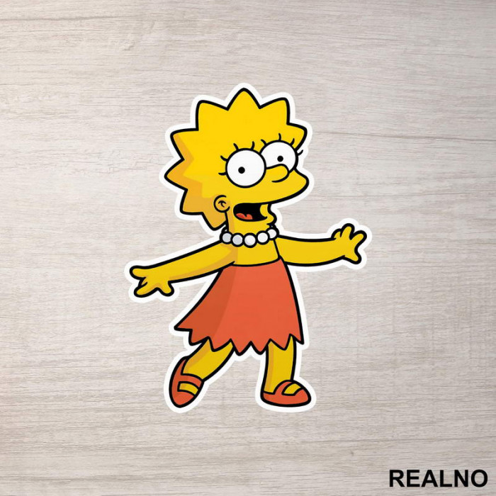 Srećna Lisa - The Simpsons - Simpsonovi - Nalepnica
