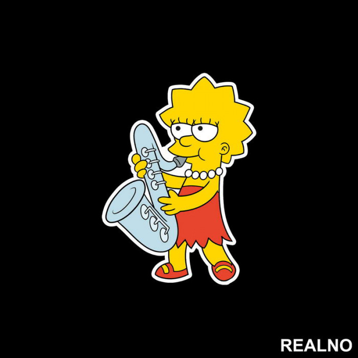 Lisa Svira Saksofon - The Simpsons - Simpsonovi - Nalepnica