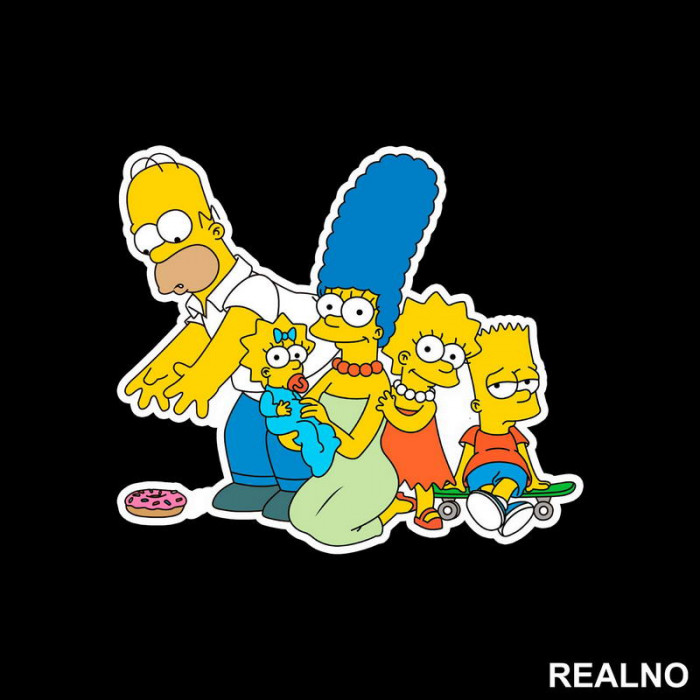 Svi zajedno - Family - The Simpsons - Simpsonovi - Nalepnica