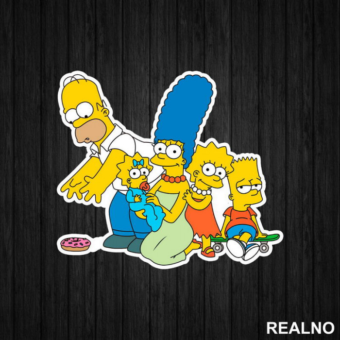 Svi zajedno - Family - The Simpsons - Simpsonovi - Nalepnica