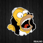 Glava - Homer - The Simpsons - Simpsonovi - Nalepnica