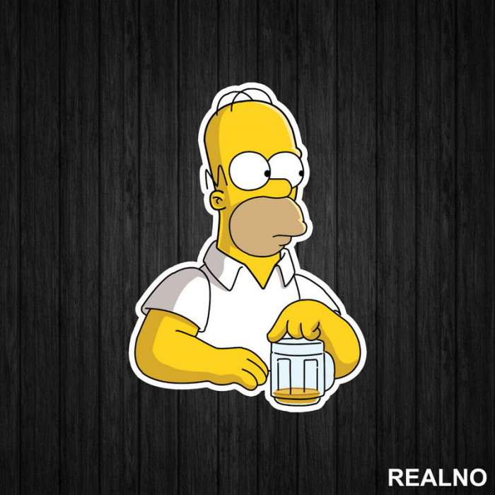Homer i Pivo - The Simpsons - Simpsonovi - Nalepnica