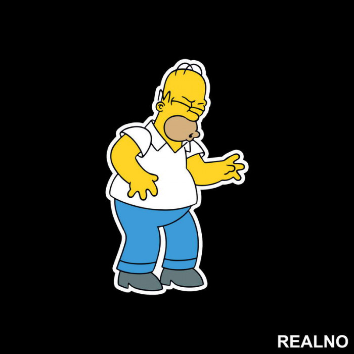 Homer Đuska - The Simpsons - Simpsonovi - Nalepnica