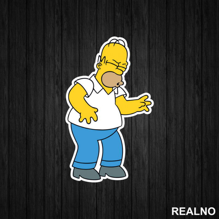 Homer Đuska - The Simpsons - Simpsonovi - Nalepnica