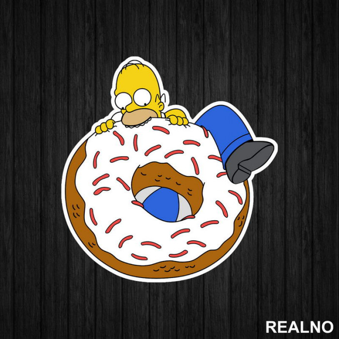 Homer Jede Krofnu - The Simpsons - Simpsonovi - Nalepnica