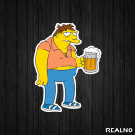 Barney With Beer - Barni sa Pivom - The Simpsons - Simpsonovi - Nalepnica