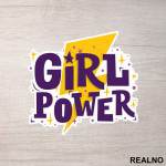 Girl Power - Purple And Yellow - Nalepnica