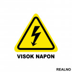 Visok Napon - Oprez - Servisna nalepnica