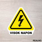 Visok Napon - Oprez - Servisna nalepnica