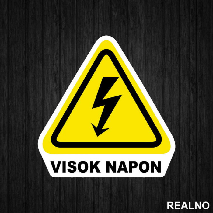 Visok Napon - Oprez - Servisna nalepnica