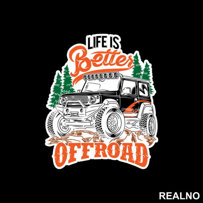 Life Is Better - Colors - Quad - Off Road - Nalepnica