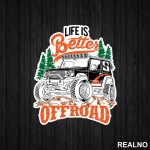 Life Is Better - Colors - Quad - Off Road - Nalepnica