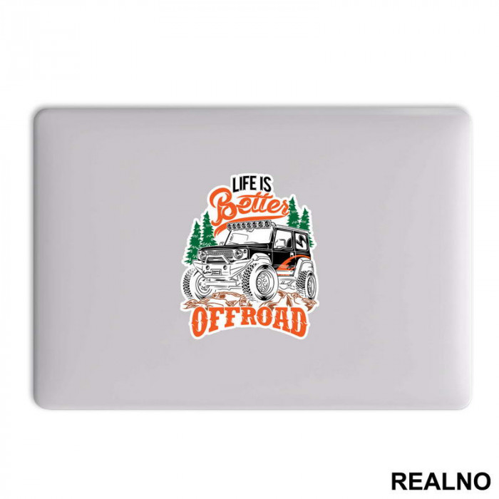 Life Is Better - Colors - Quad - Off Road - Nalepnica