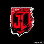 Red Logo - Justice League - Nalepnica