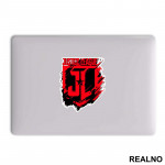 Red Logo - Justice League - Nalepnica