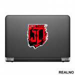 Red Logo - Justice League - Nalepnica