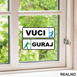 Vuci - Guraj - Servisna nalepnica Vuci - Guraj - Servisna nalepnica