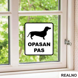 Opasan Pas - Crni Jazavičar - Nalepnica Opasan Pas - Crni Jazavičar - Nalepnica