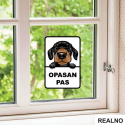 Opasan Pas - Mali Jazavičar - Nalepnica Opasan Pas - Mali Jazavičar - Nalepnica