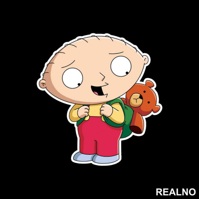 Stewie And Rupert - Teddy Bear - Family Guy - Nalepnica