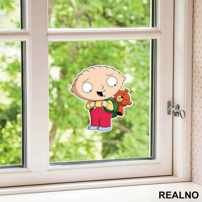 Stewie And Rupert - Teddy Bear - Family Guy - Nalepnica