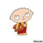 Stewie And Rupert - Waitng - Family Guy - Nalepnica