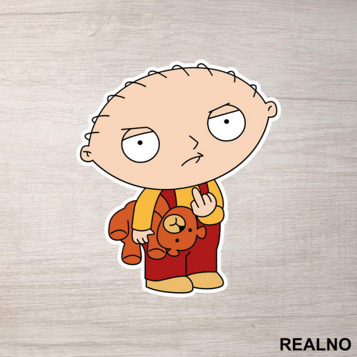 Stewie And Rupert - Waitng - Family Guy - Nalepnica