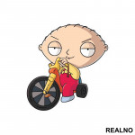 Stewie Rides A Bike - Family Guy - Nalepnica